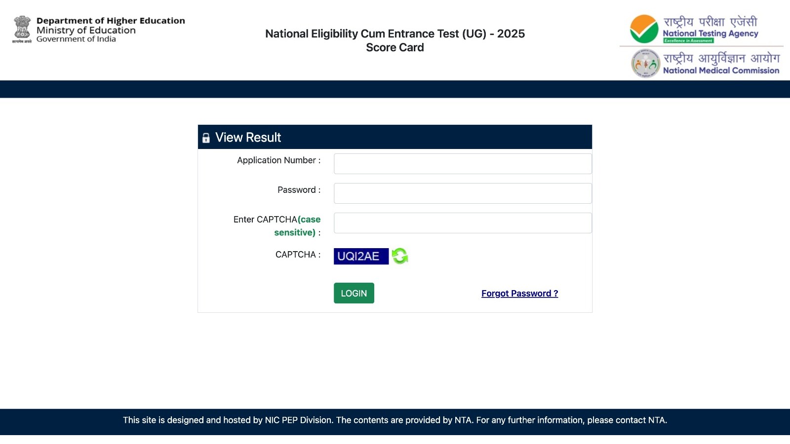 Download NTA NEET Final Answer Key, Scorecard, Toppers List, Cut Off Direct Link at nta.ac.in